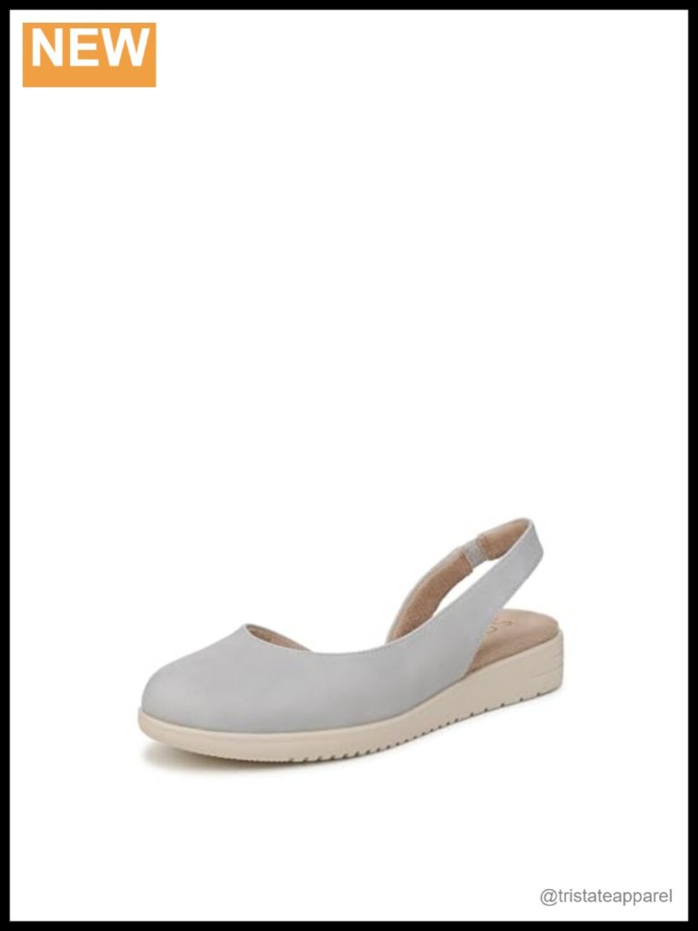 Women's D'Orsay Slingback Flats with Wedge Heel